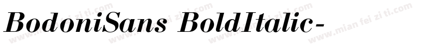 BodoniSans BoldItalic字体转换